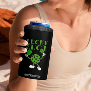 Funny St Patrick's Day Pickleball Lucky Shot 4 in 1 Can Cooler Tumbler TS11 Print Your Wear