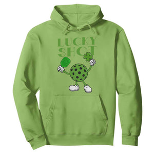 Funny St Patrick's Day Pickleball Lucky Shot Hoodie TS11 Lime Print Your Wear