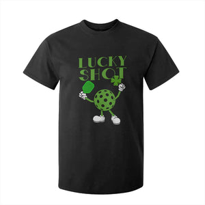 Funny St Patrick's Day Pickleball Lucky Shot T Shirt For Kid TS11 Black Print Your Wear