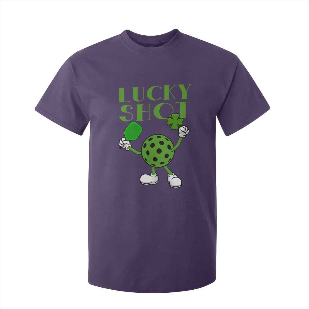 Funny St Patrick's Day Pickleball Lucky Shot T Shirt For Kid TS11 Purple Print Your Wear