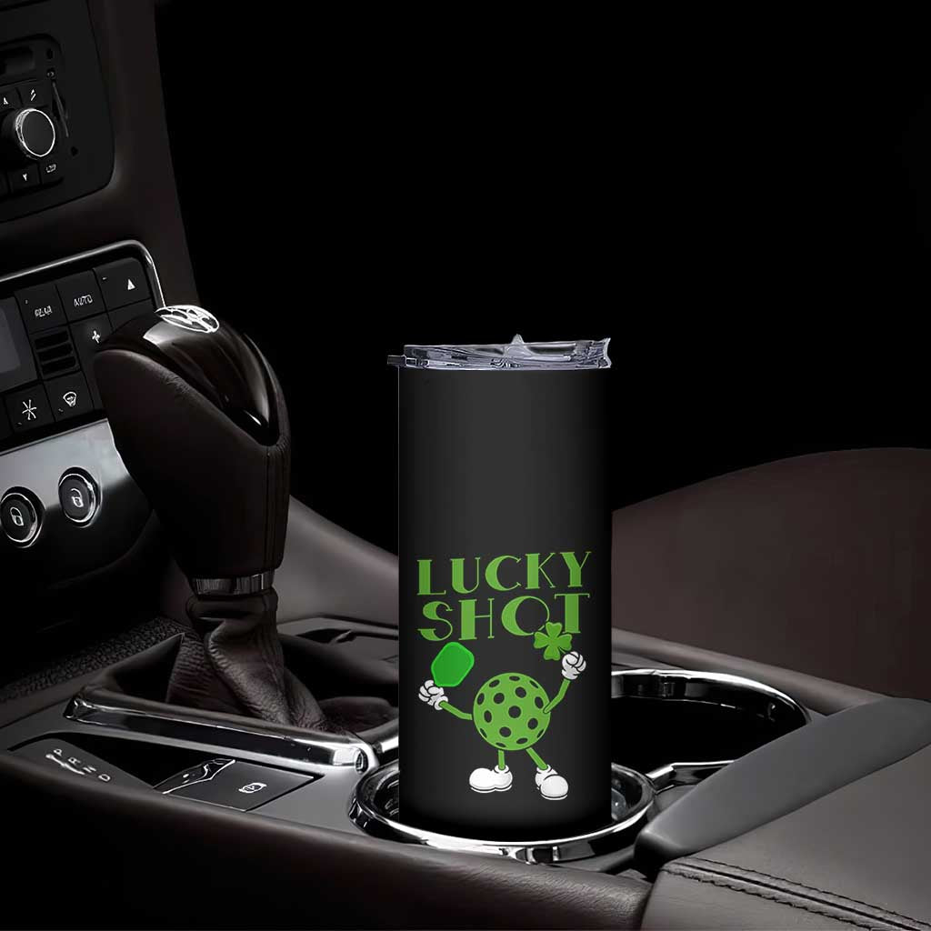 Funny St Patrick's Day Pickleball Lucky Shot Skinny Tumbler TS11 Print Your Wear