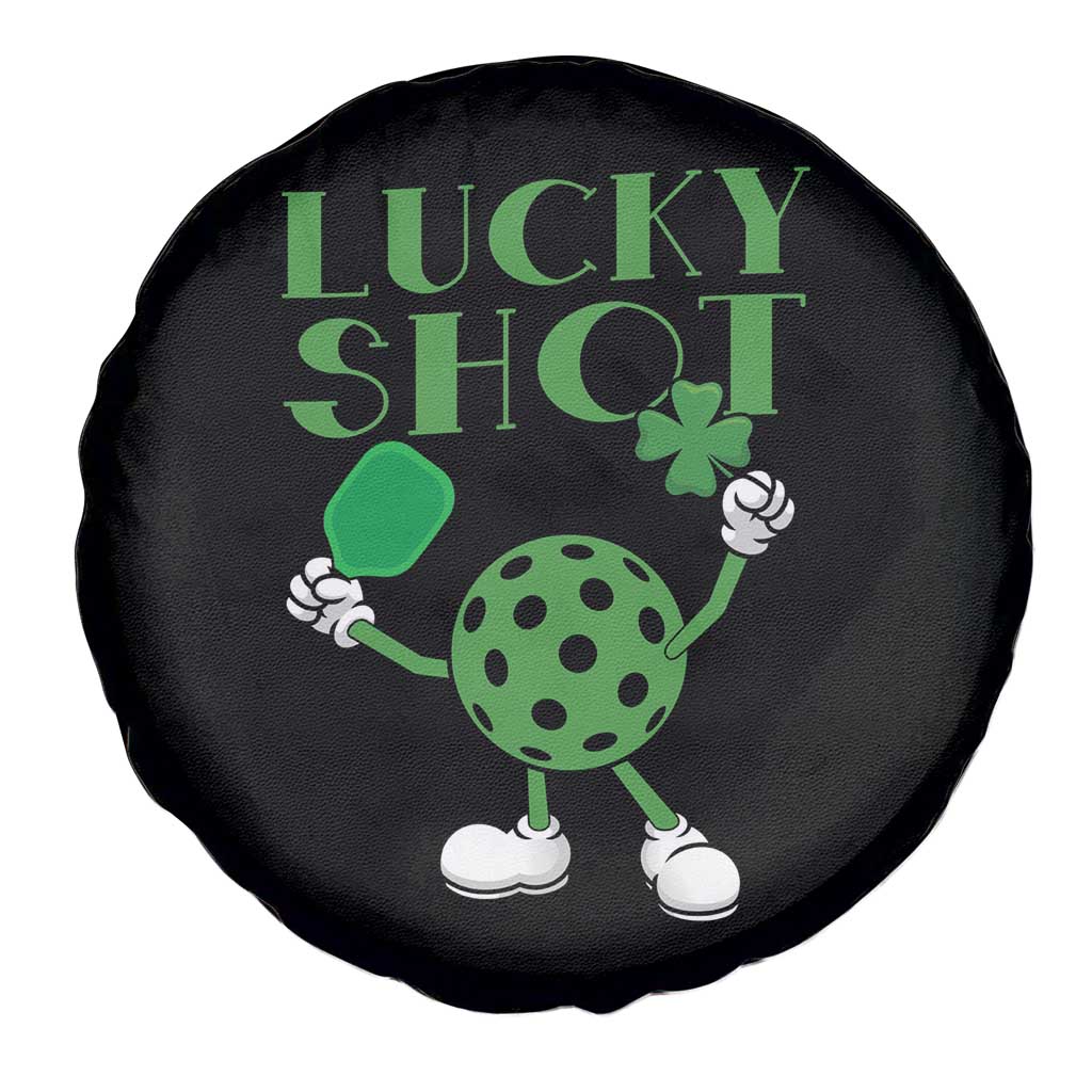 Funny St Patrick's Day Pickleball Lucky Shot Spare Tire Cover TS11 Print Your Wear