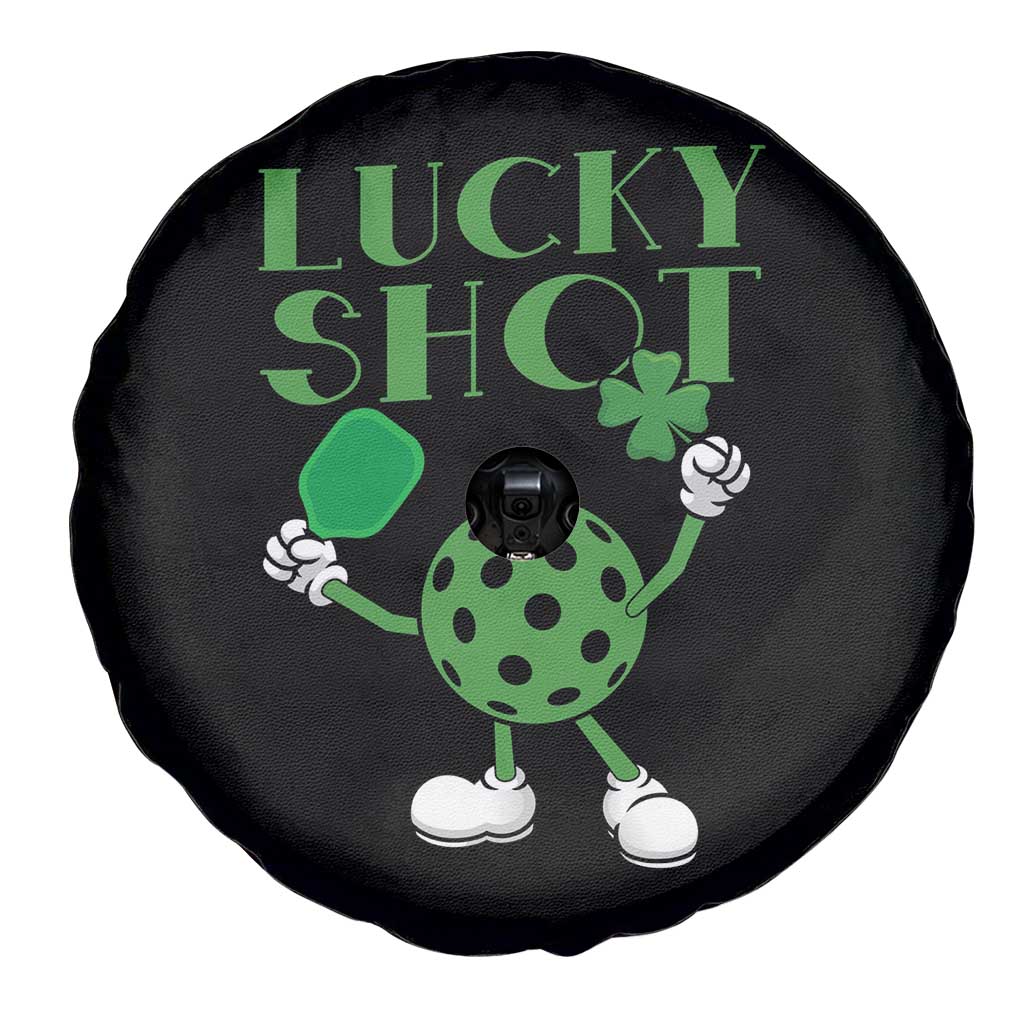 Funny St Patrick's Day Pickleball Lucky Shot Spare Tire Cover TS11 Print Your Wear