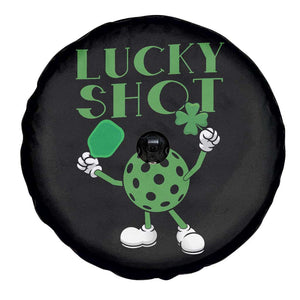 Funny St Patrick's Day Pickleball Lucky Shot Spare Tire Cover TS11 Print Your Wear