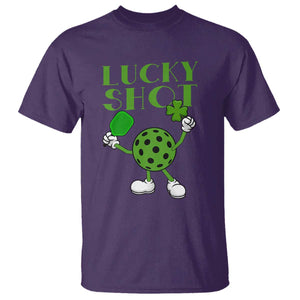Funny St Patrick's Day Pickleball Lucky Shot T Shirt TS11 Purple Print Your Wear