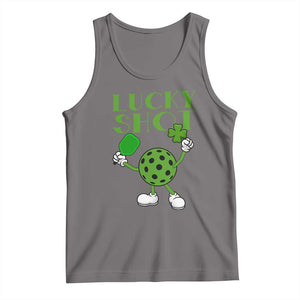 Funny St Patrick's Day Pickleball Lucky Shot Tank Top TS11 Deep Heather Print Your Wear