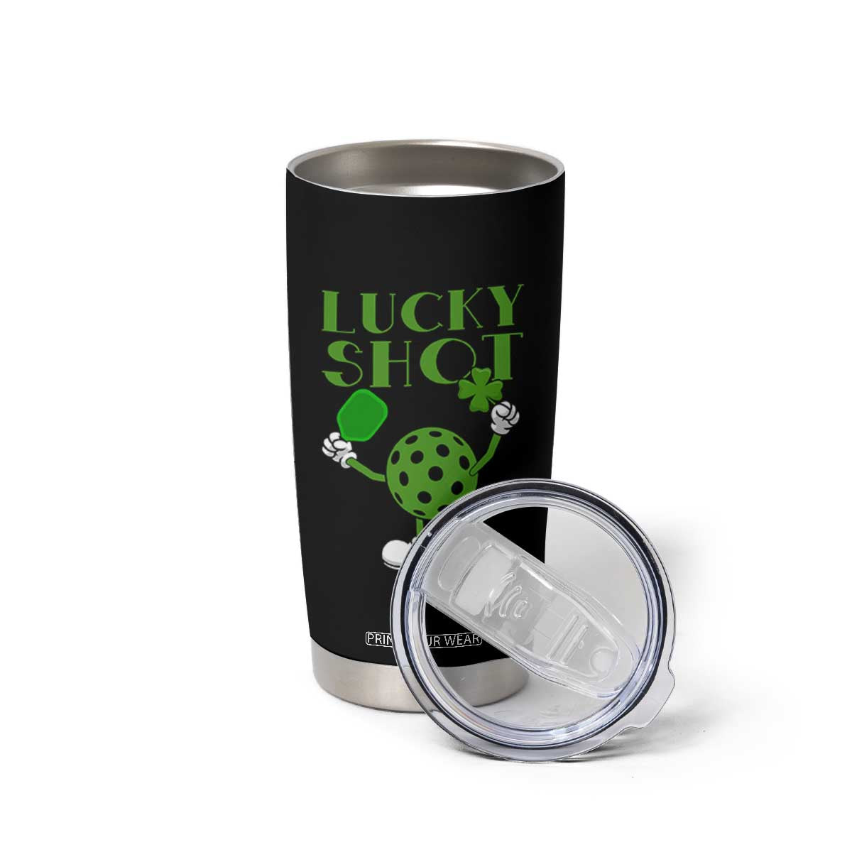 Funny St Patrick's Day Pickleball Lucky Shot Tumbler Cup TS11 Print Your Wear