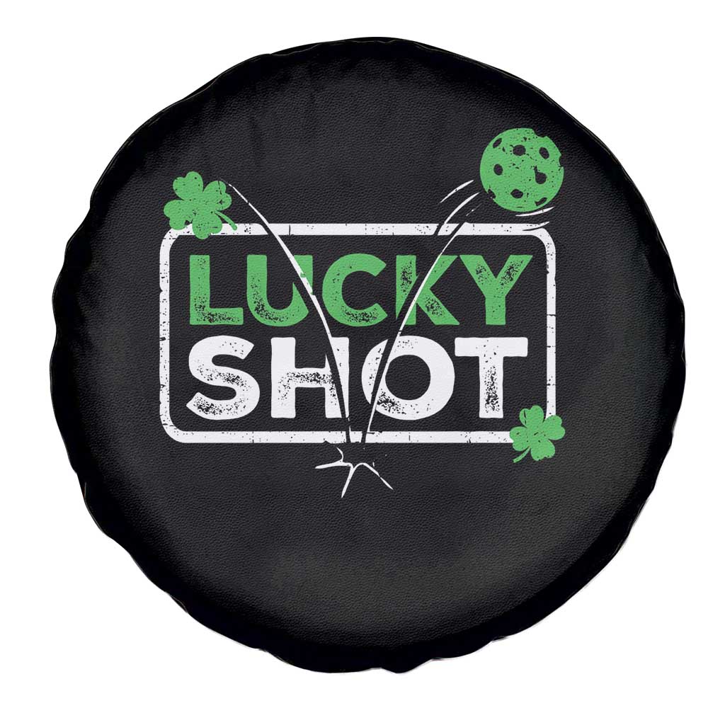 Funny St Patrick's Day Pickleball Spare Tire Cover Lucky Shot Shamrock TS11 Print Your Wear