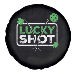 Funny St Patrick's Day Pickleball Spare Tire Cover Lucky Shot Shamrock TS11 Print Your Wear
