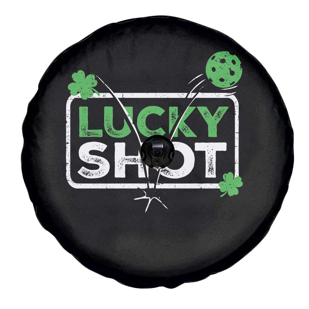 Funny St Patrick's Day Pickleball Spare Tire Cover Lucky Shot Shamrock TS11 Print Your Wear
