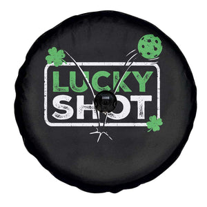 Funny St Patrick's Day Pickleball Spare Tire Cover Lucky Shot Shamrock TS11 Print Your Wear