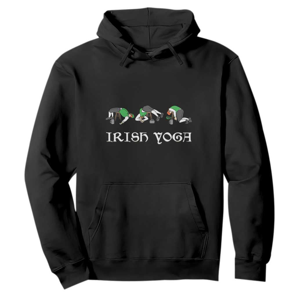 Funny St Patricks Day Beer Drinking Hoodie Irish Yoga Leprechaun Beer Mug TS11 Black Print Your Wear
