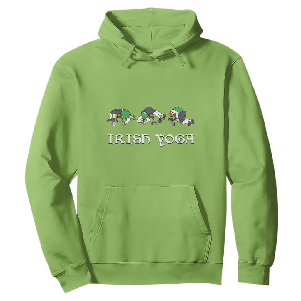 Funny St Patricks Day Beer Drinking Hoodie Irish Yoga Leprechaun Beer Mug TS11 Lime Print Your Wear