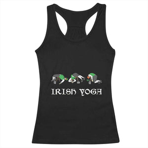 Funny St Patricks Day Beer Drinking Racerback Tank Top Irish Yoga Leprechaun Beer Mug TS11 Black Print Your Wear