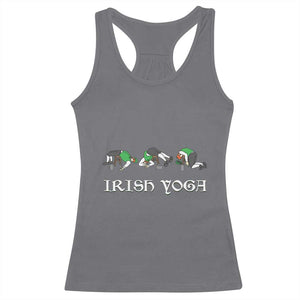 Funny St Patricks Day Beer Drinking Racerback Tank Top Irish Yoga Leprechaun Beer Mug TS11 Charcoal Print Your Wear