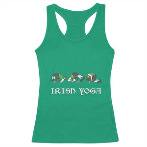 Funny St Patricks Day Beer Drinking Racerback Tank Top Irish Yoga Leprechaun Beer Mug TS11 Irish Green Print Your Wear