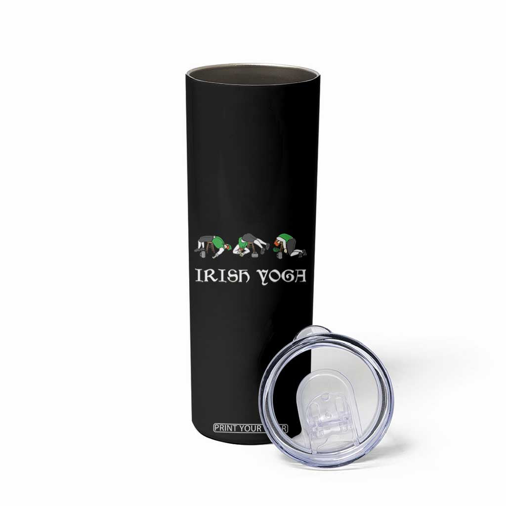 Funny St Patricks Day Beer Drinking Skinny Tumbler Irish Yoga Leprechaun Beer Mug TS11 Print Your Wear