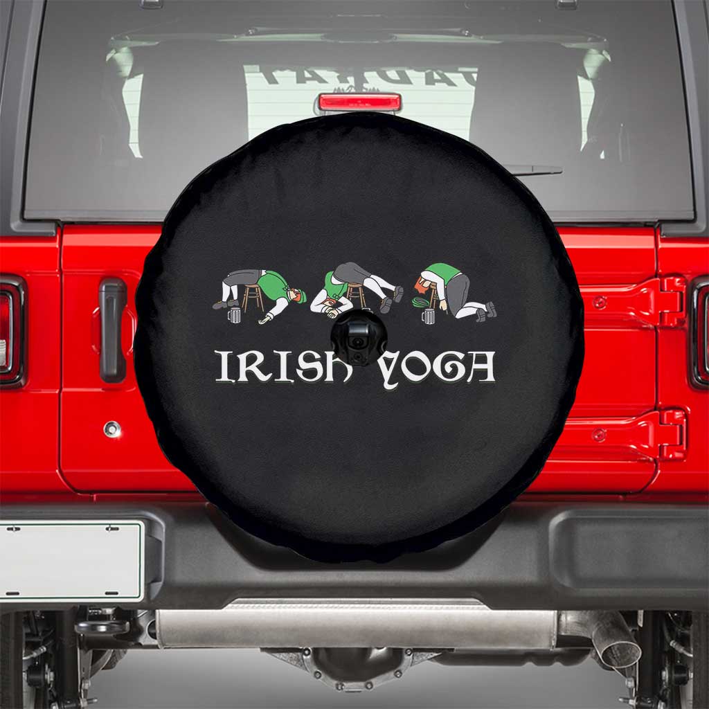 Funny St Patricks Day Beer Drinking Spare Tire Cover Irish Yoga Leprechaun Beer Mug TS11 Black Print Your Wear