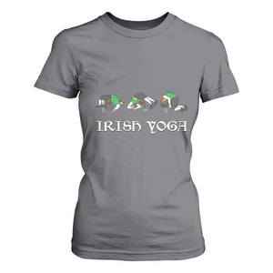 Funny St Patricks Day Beer Drinking T Shirt For Women Irish Yoga Leprechaun Beer Mug TS11 Charcoal Print Your Wear