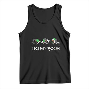 Funny St Patricks Day Beer Drinking Tank Top Irish Yoga Leprechaun Beer Mug TS11 Black Print Your Wear