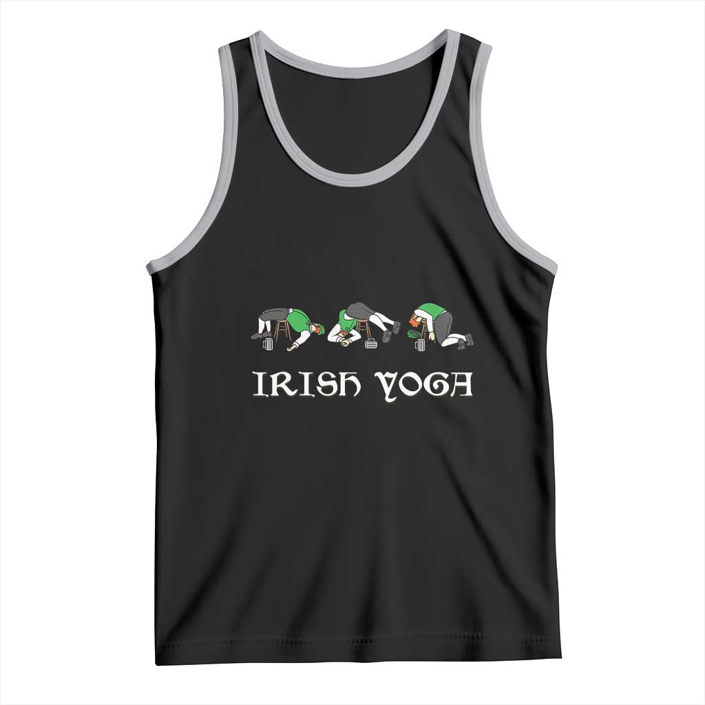 Funny St Patricks Day Beer Drinking Tank Top Irish Yoga Leprechaun Beer Mug TS11 Black Athletic Heather Print Your Wear