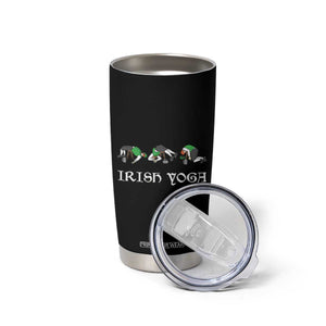 Funny St Patricks Day Beer Drinking Tumbler Cup Irish Yoga Leprechaun Beer Mug TS11 Print Your Wear