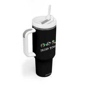 Funny St Patricks Day Beer Drinking Tumbler With Handle Irish Yoga Leprechaun Beer Mug TS11 Print Your Wear