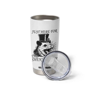 Funny St Patrick's Day Opossum Tumbler Cup Just Here For The Shenanigans Shamrock TS11 Print Your Wear