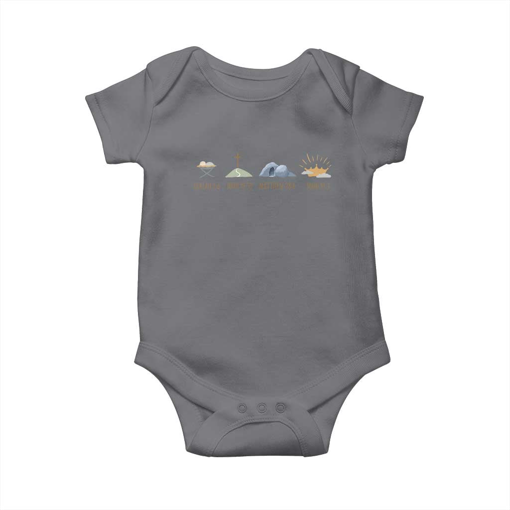 The Life Of Jesus Christ Religious Bible Verse Baby Onesie TS11 Charcoal Print Your Wear