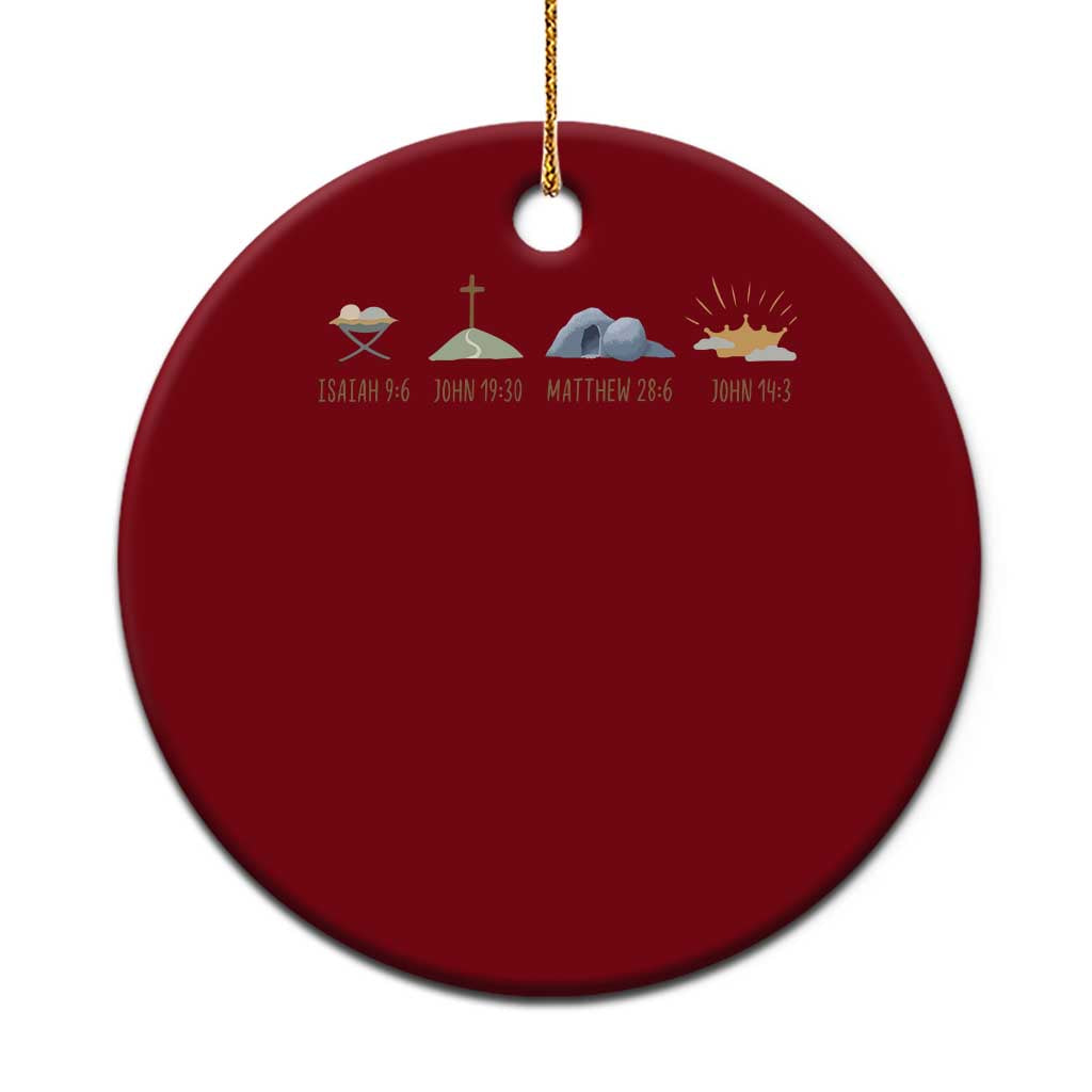 The Life Of Jesus Christ Religious Bible Verse Ceramic Ornament TS11 1pc Red Print Your Wear