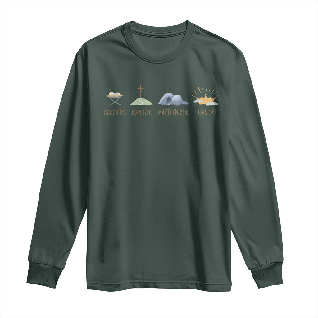 The Life Of Jesus Christ Religious Bible Verse Long Sleeve Shirt TS11 Dark Forest Green Print Your Wear