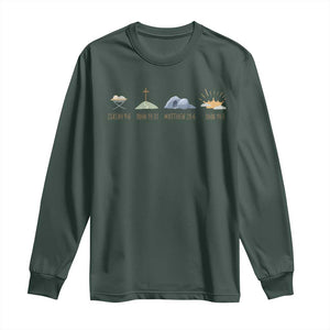 The Life Of Jesus Christ Religious Bible Verse Long Sleeve Shirt TS11 Dark Forest Green Print Your Wear