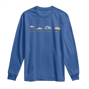 The Life Of Jesus Christ Religious Bible Verse Long Sleeve Shirt TS11 Royal Blue Print Your Wear