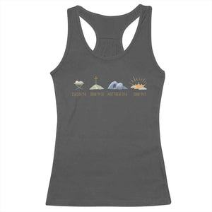 The Life Of Jesus Christ Religious Bible Verse Racerback Tank Top TS11 Dark Heather Print Your Wear