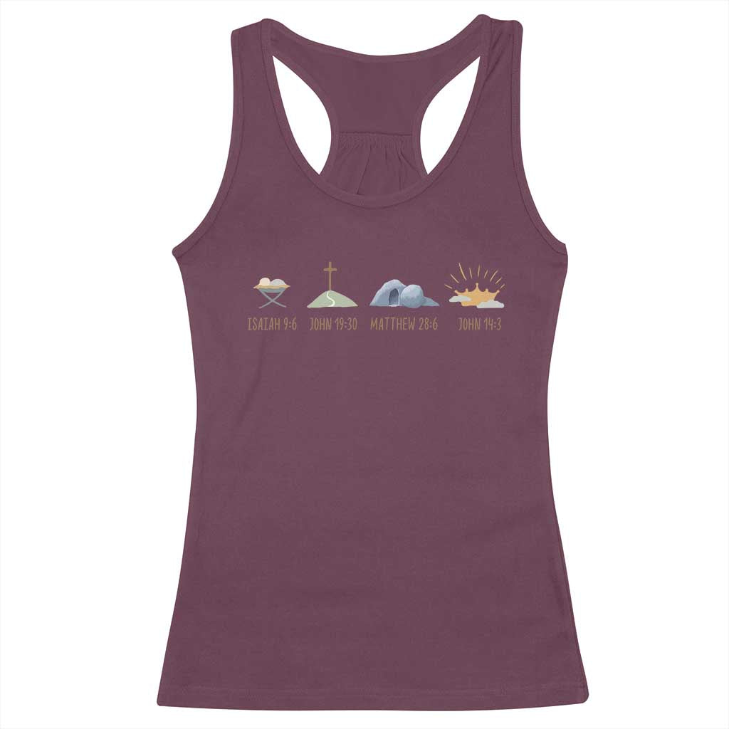 The Life Of Jesus Christ Religious Bible Verse Racerback Tank Top TS11 Maroon Print Your Wear