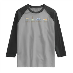 The Life Of Jesus Christ Religious Bible Verse Raglan Shirt TS11 Sport Gray Black Print Your Wear
