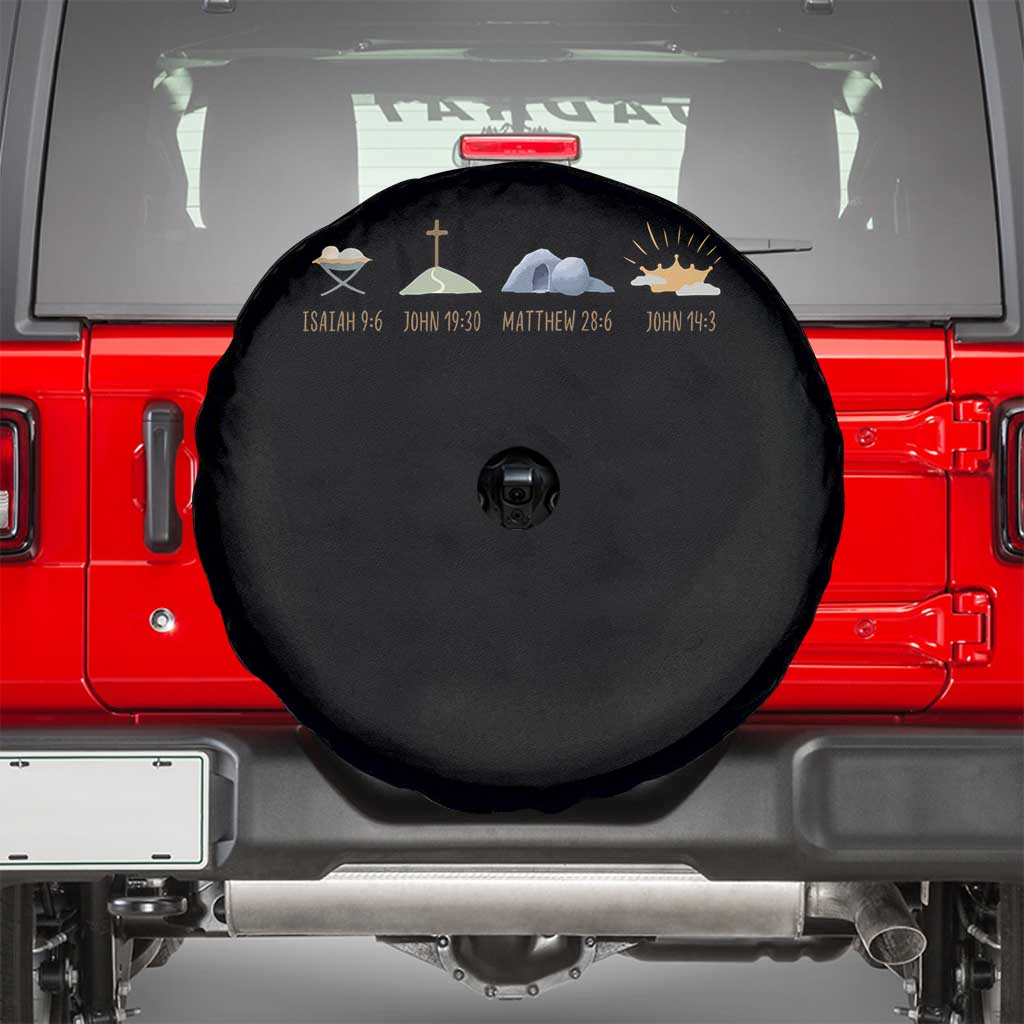 The Life Of Jesus Christ Religious Bible Verse Spare Tire Cover TS11 Black Print Your Wear