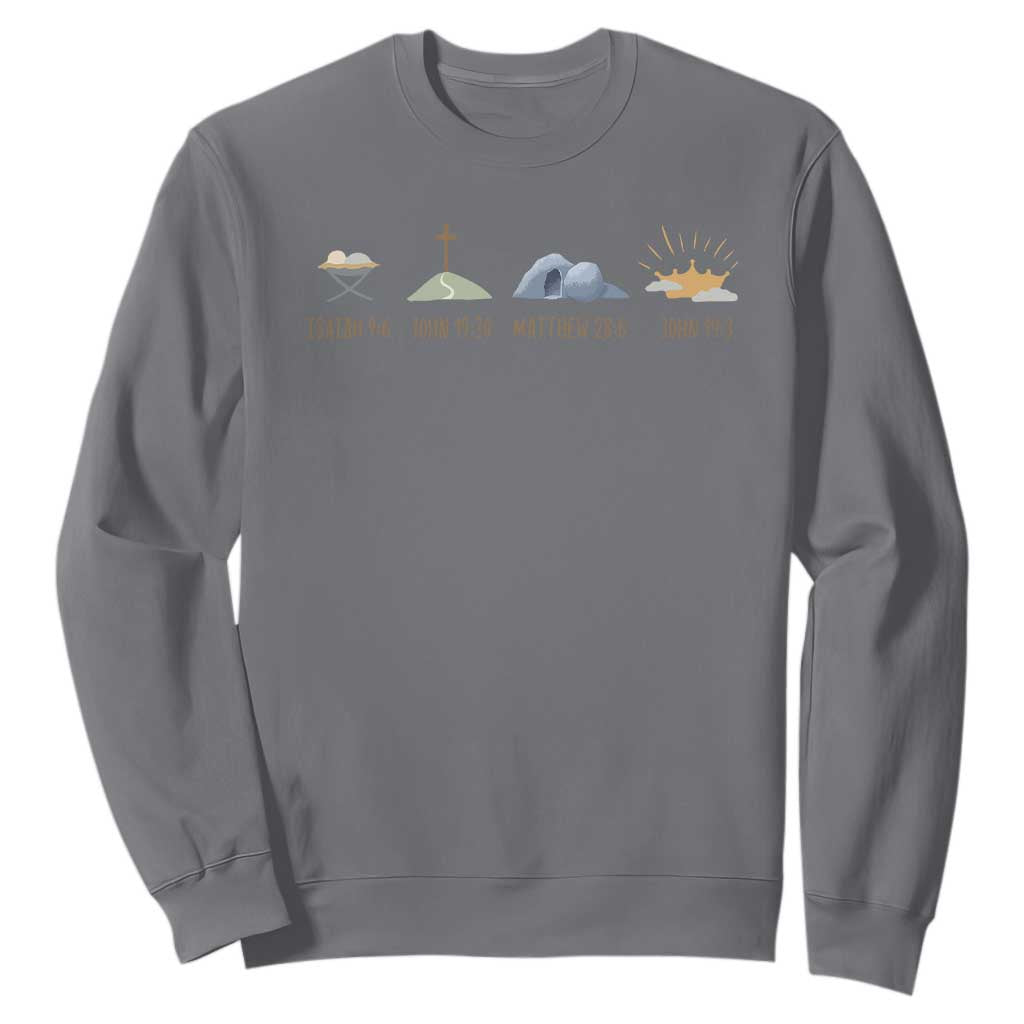 The Life Of Jesus Christ Religious Bible Verse Sweatshirt TS11 Charcoal Print Your Wear
