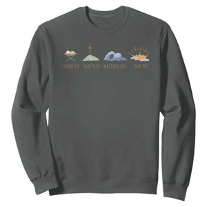 The Life Of Jesus Christ Religious Bible Verse Sweatshirt TS11 Dark Heather Print Your Wear