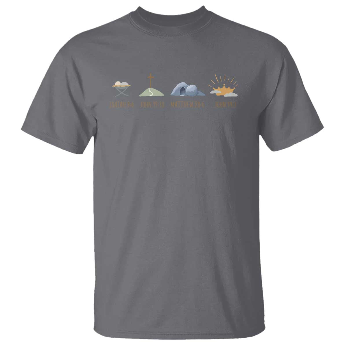 The Life Of Jesus Christ Religious Bible Verse T Shirt TS11 Charcoal Print Your Wear