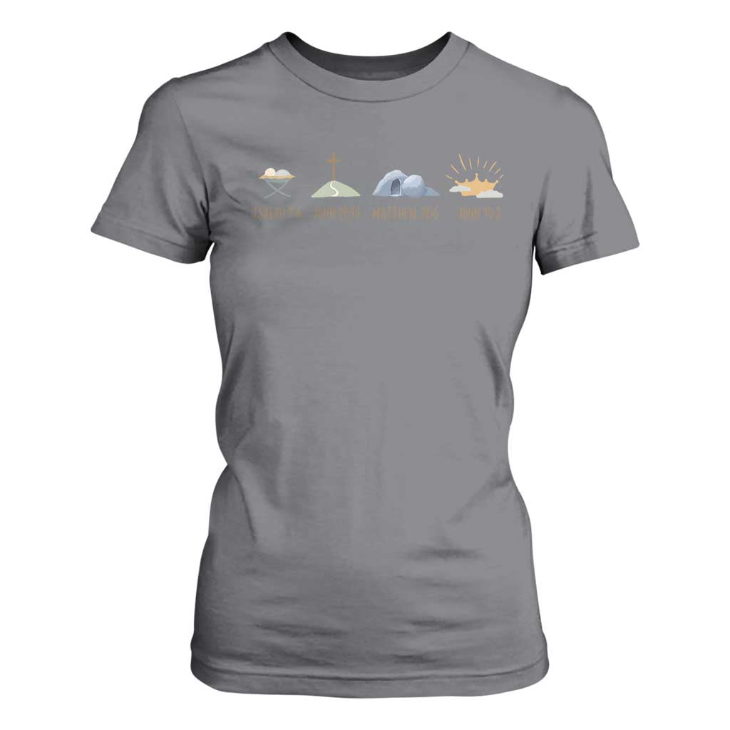 The Life Of Jesus Christ Religious Bible Verse T Shirt For Women TS11 Charcoal Print Your Wear