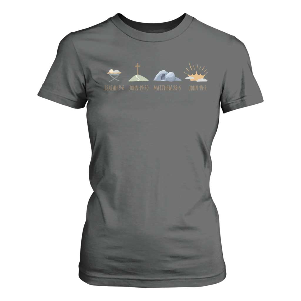 The Life Of Jesus Christ Religious Bible Verse T Shirt For Women TS11 Dark Heather Print Your Wear