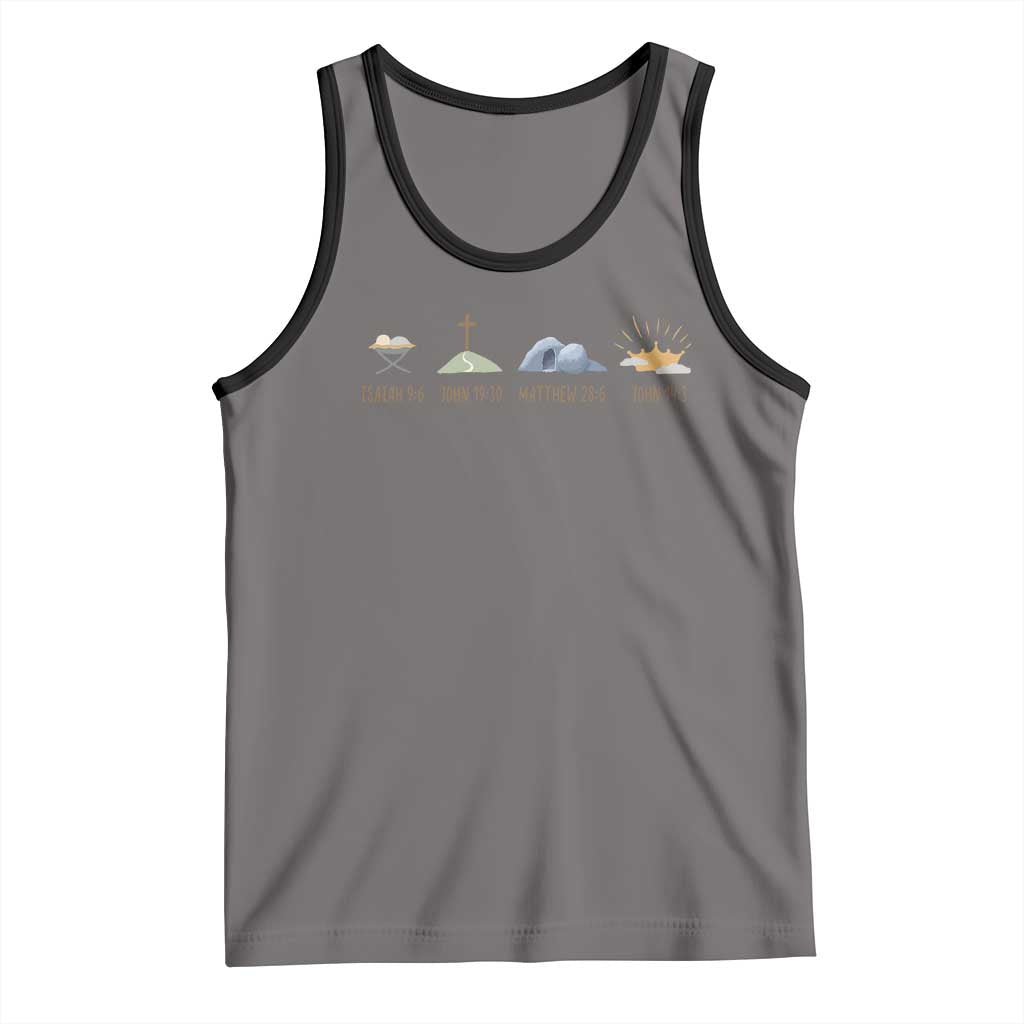 The Life Of Jesus Christ Religious Bible Verse Tank Top TS11 Deep Heather Black Print Your Wear