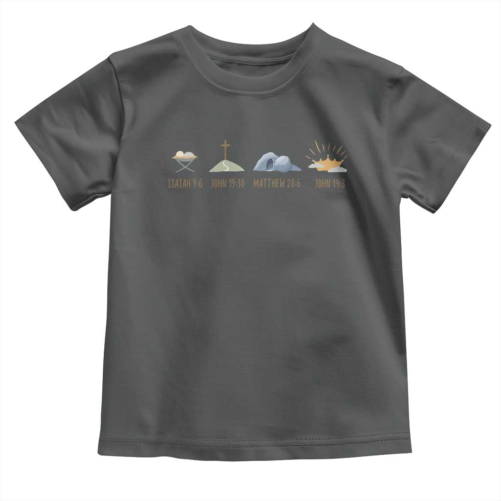 The Life Of Jesus Christ Religious Bible Verse Toddler T Shirt TS11 Dark Heather Print Your Wear