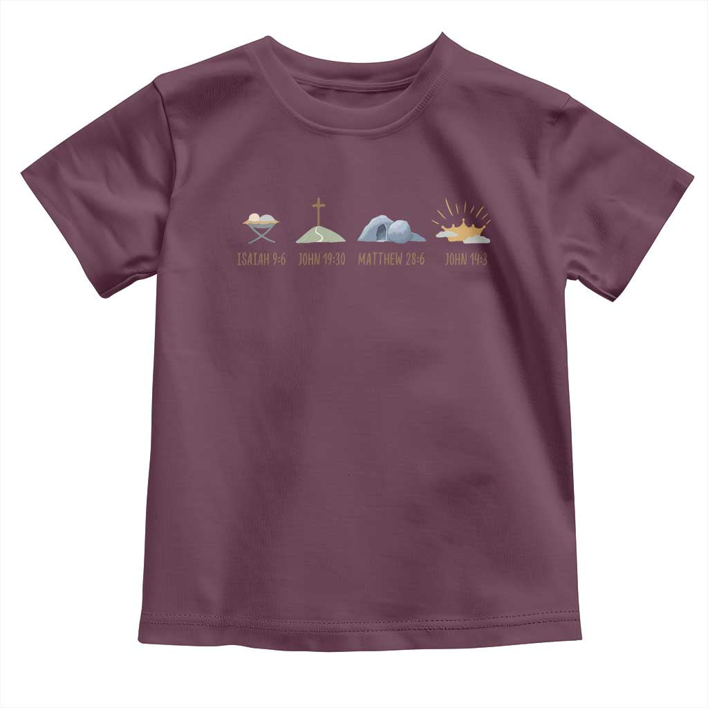 The Life Of Jesus Christ Religious Bible Verse Toddler T Shirt TS11 Maroon Print Your Wear