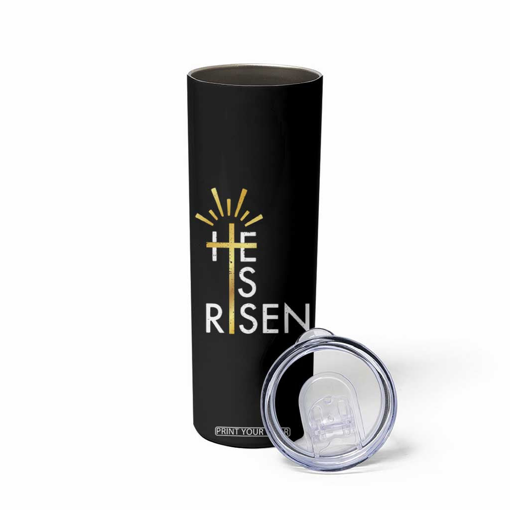He Is Risen Skinny Tumbler Christian Easter Day Religious Bible Verse Cross TS11 Print Your Wear