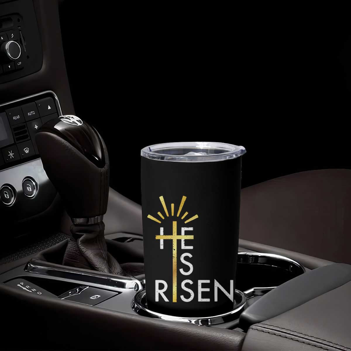 He Is Risen Tumbler Cup Christian Easter Day Religious Bible Verse Cross TS11 Print Your Wear