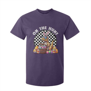 Funny Easter Day Dinosaur Bunny T Shirt For Kid On The Hunt Egg Hunting TS11 Purple Print Your Wear