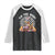 Funny Easter Day Dinosaur Bunny Raglan Shirt On The Hunt Egg Hunting TS11 Black White Print Your Wear