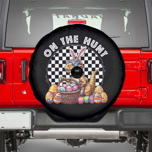 Funny Easter Day Dinosaur Bunny Spare Tire Cover On The Hunt Egg Hunting TS11 Black Print Your Wear